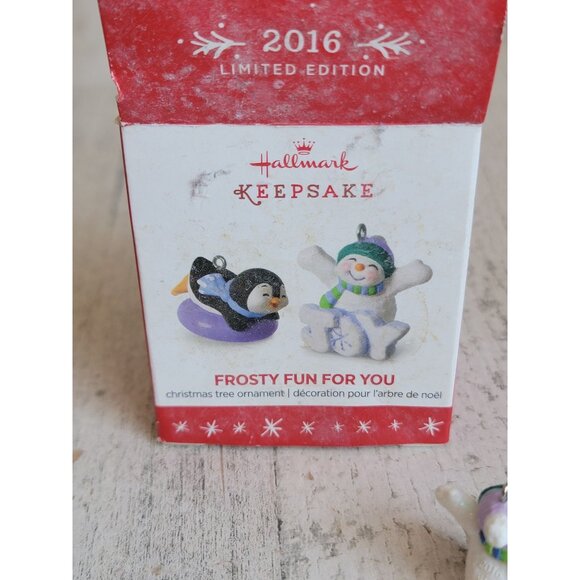 Hallmark Frosty fun for you penguin snowman miniature ornament Xmas - Picture 5 of 5